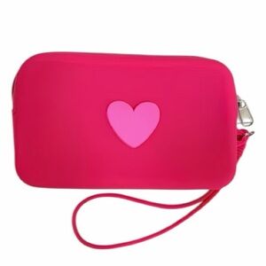 Rose Red Silicone Heart Wristlet/Phone Wallet NWT